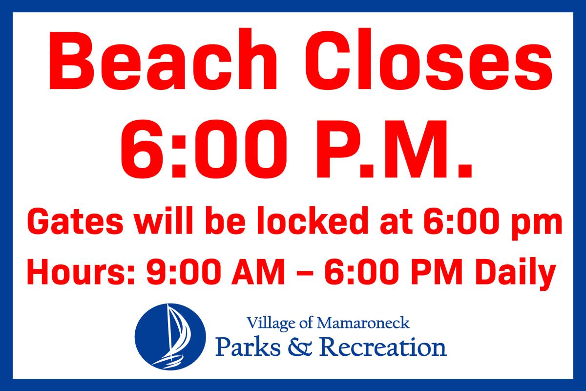 beach closed 6pm