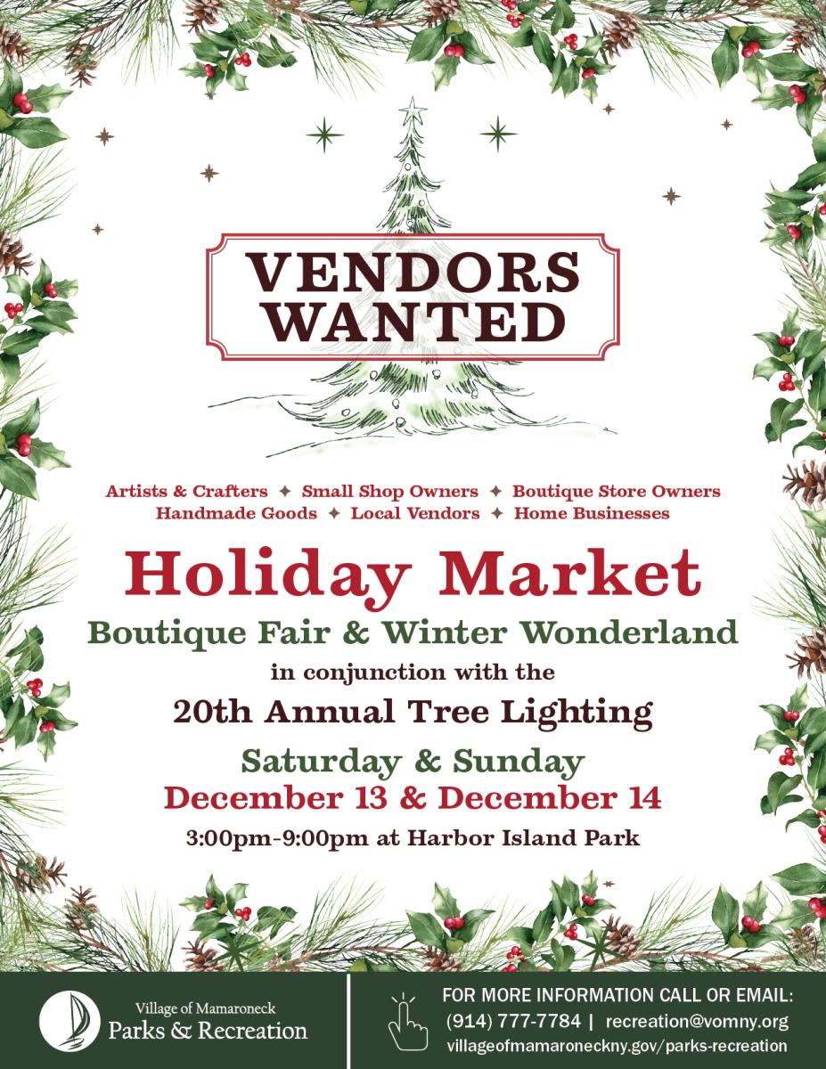 Holiday Vendors Wanted