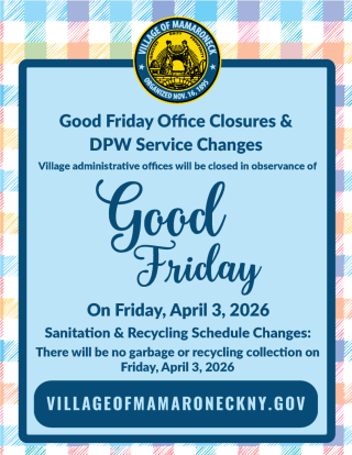 Good Friday Office Closure and Sanitation Service Changes - April 3, 2026