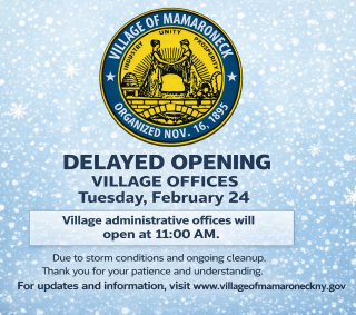Village Offices Delayed Opening – February 24 (11:00 AM)