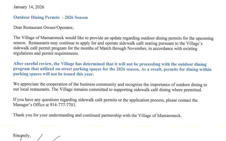 Outdoor Dining Permits 2026